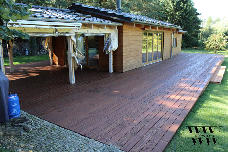 Taras 125 m² daglezja – widok ogólny